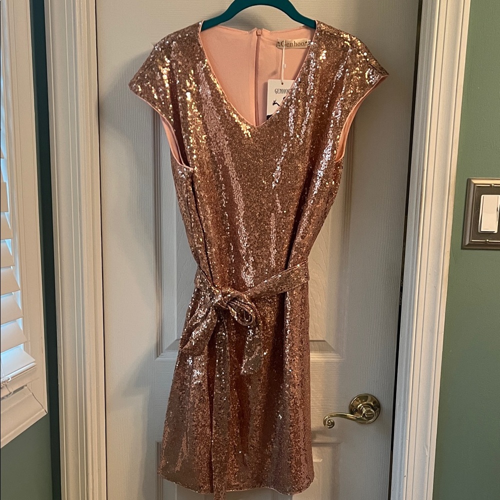 Gold Sequin Dress